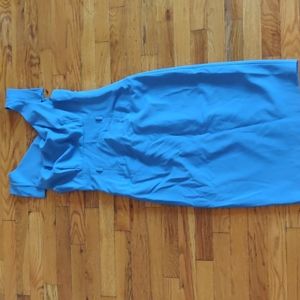 Black halo sheath dress in blue